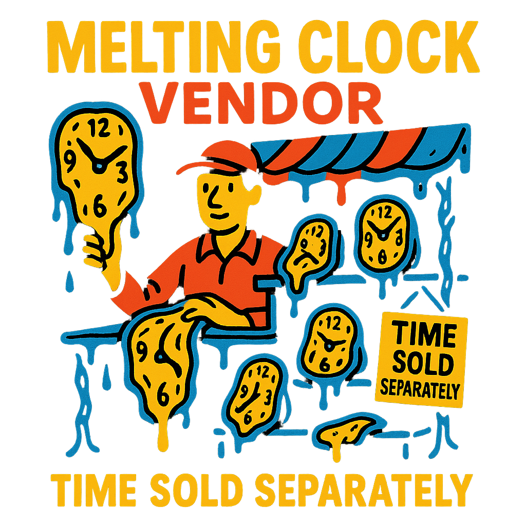 Melting Clock Vendor design graphic