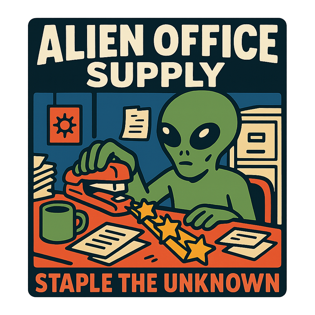 Alien Office Supply design graphic