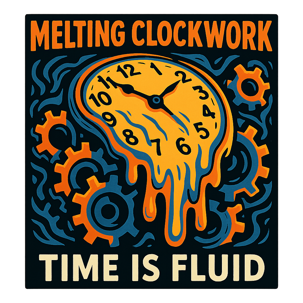 Melting Clockwork design graphic