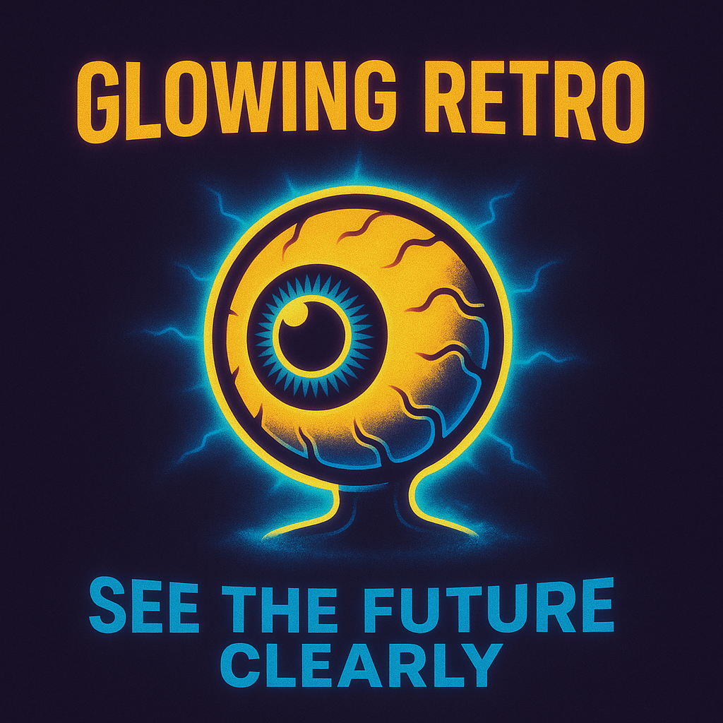 Glowing Retro Eyeball design graphic