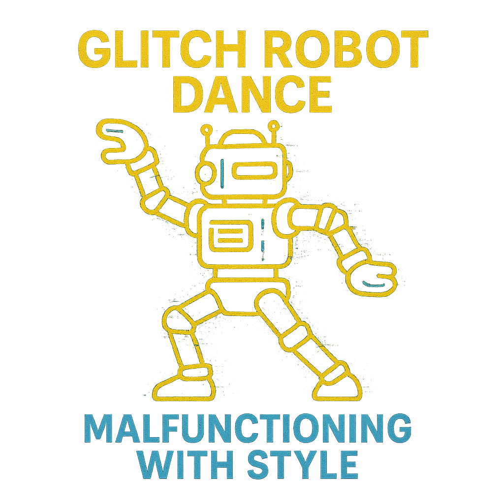 Glitch Robot Dance design graphic