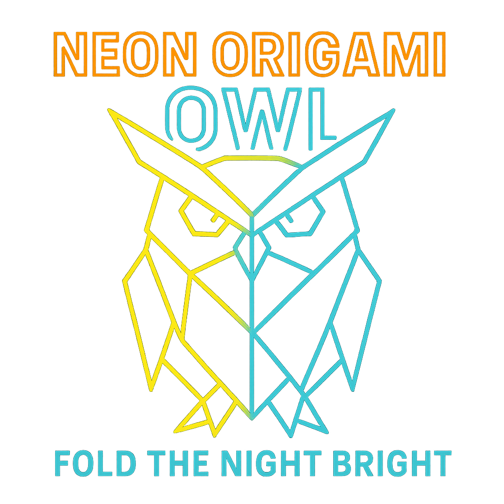Neon Origami Owl design graphic