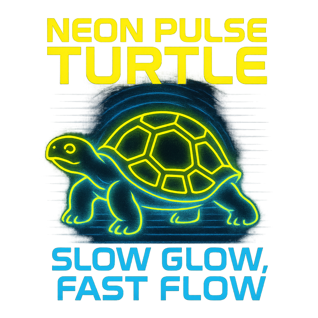 Neon Pulse Turtle design graphic