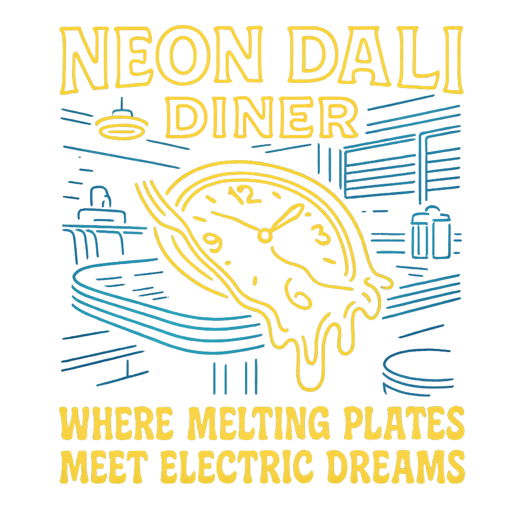 Neon Dali Diner design graphic