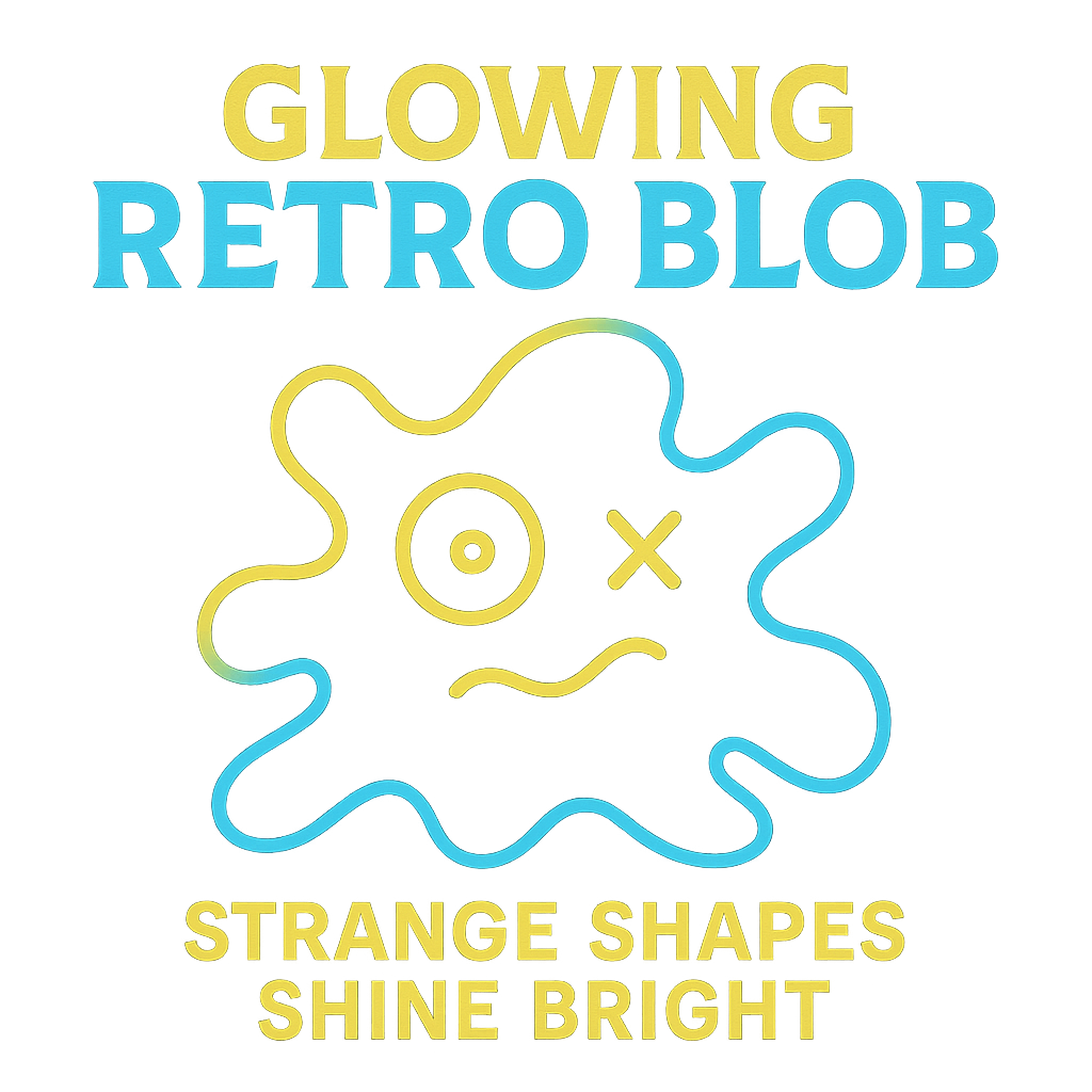 Glowing Retro Blob design graphic