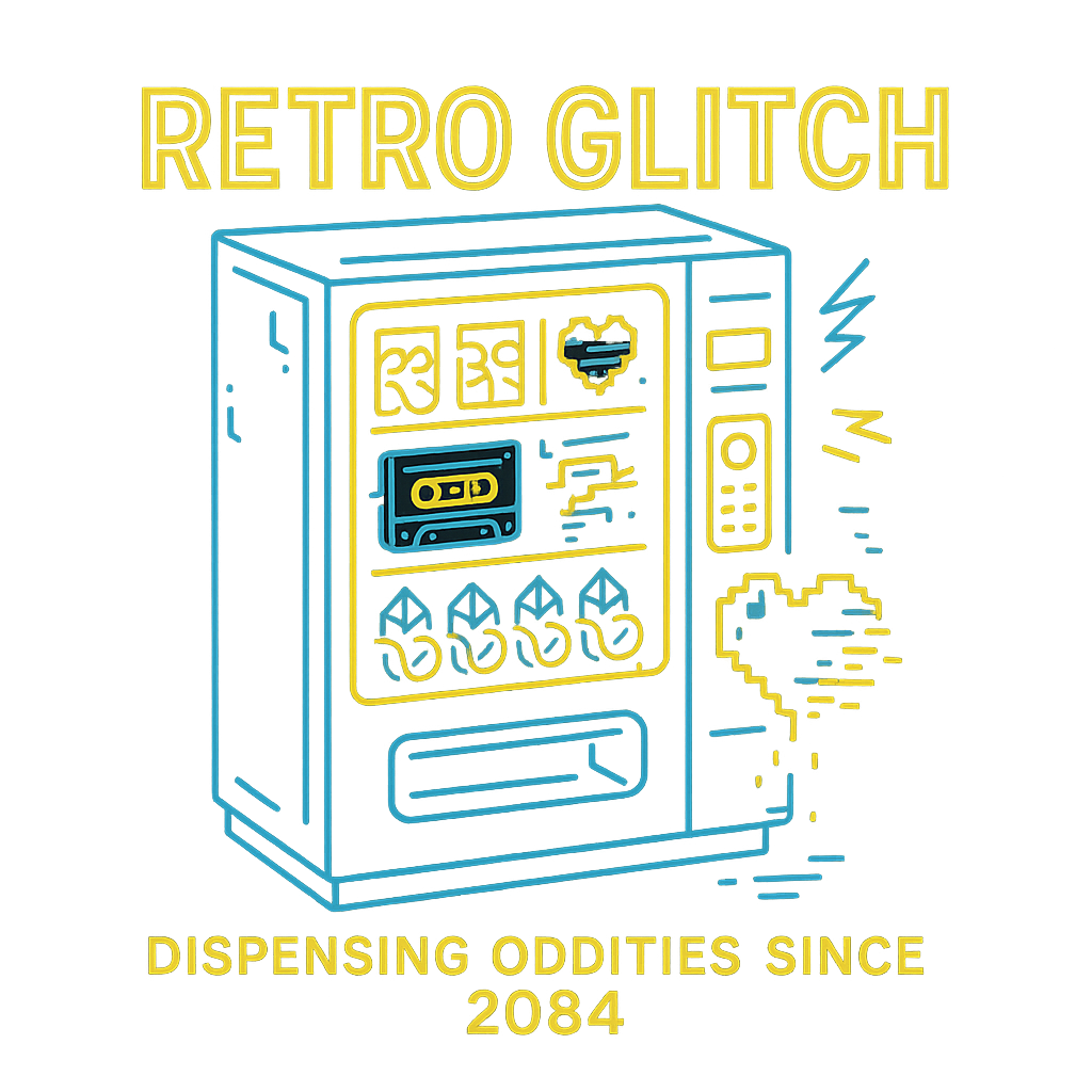 Retro Glitch Vending Machine design graphic