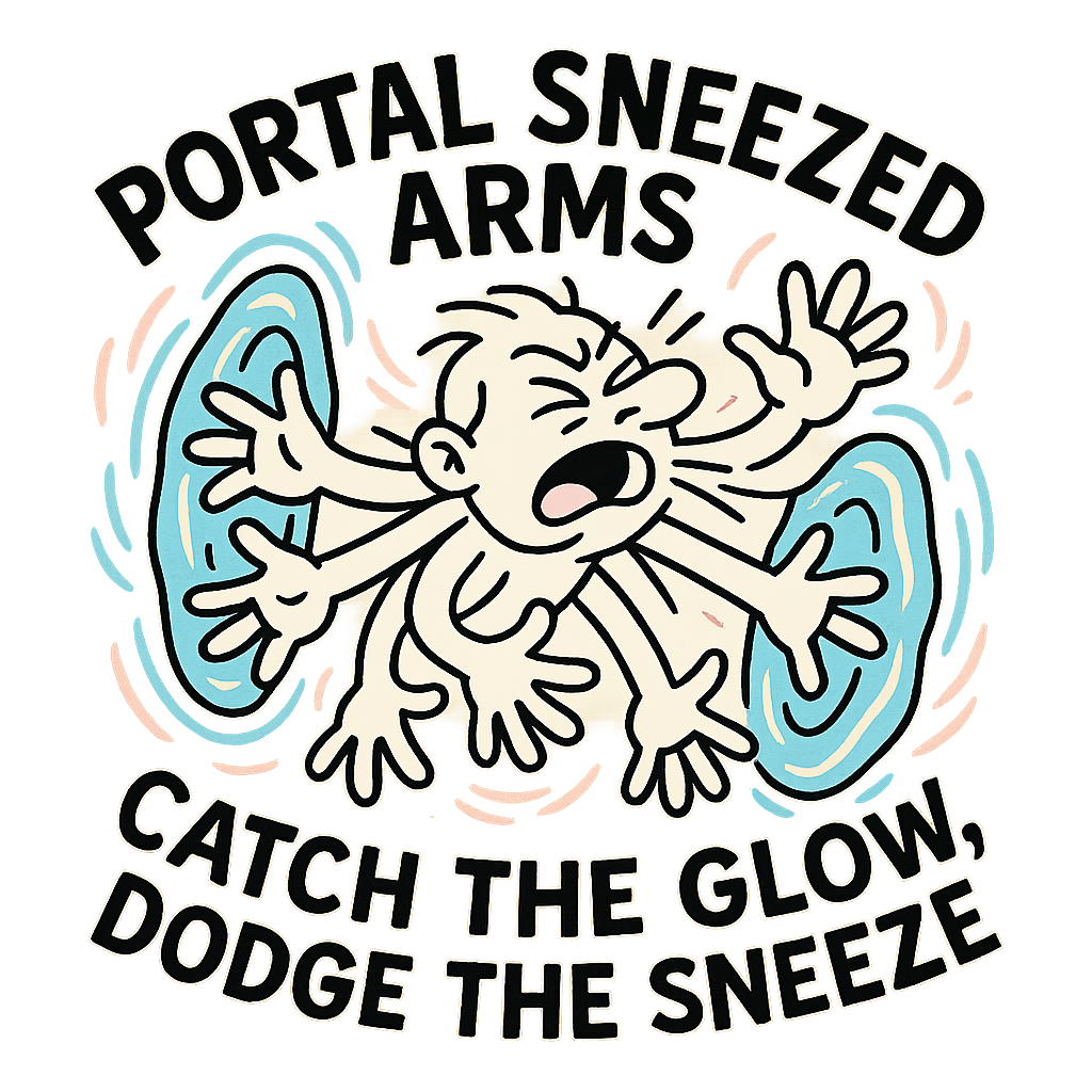 Portal Sneezed Arms design graphic