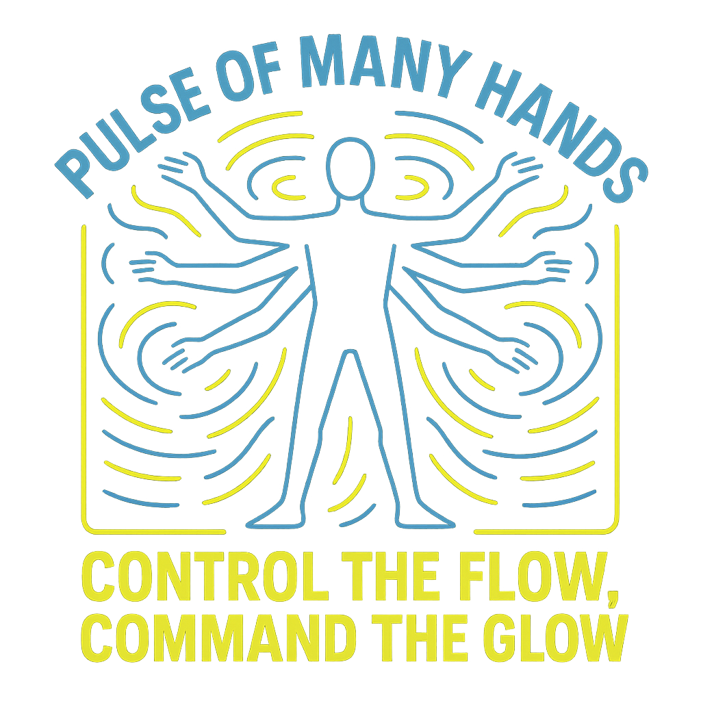 Pulse of Many Hands design graphic