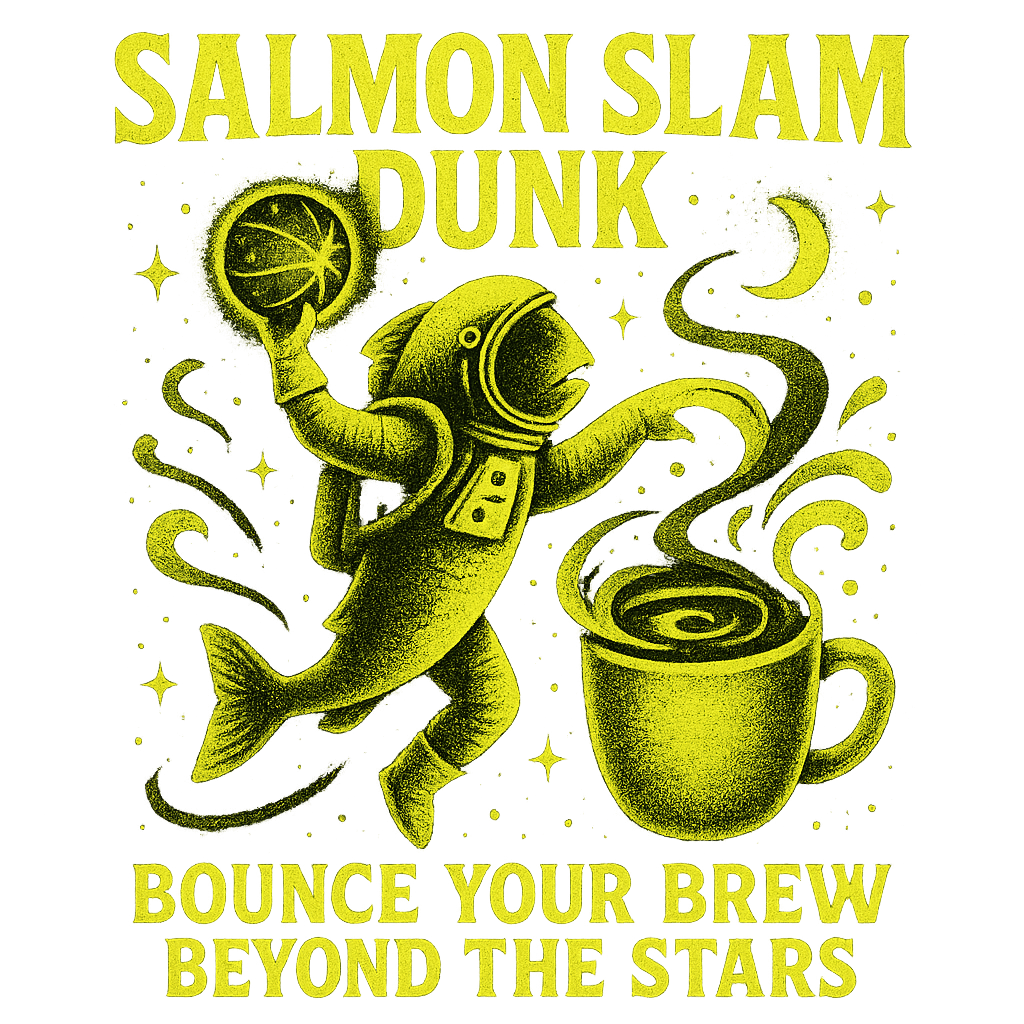 Salmon Slam Dunk design graphic