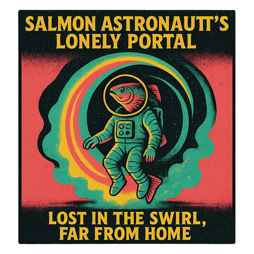Salmon Astronaut’s Lonely Portal design graphic