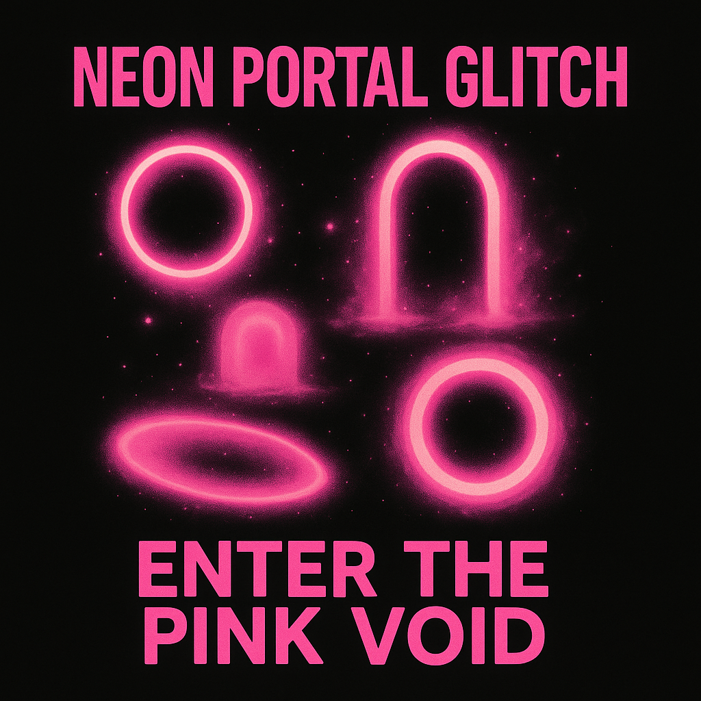 NEON PORTAL GLITCH design graphic