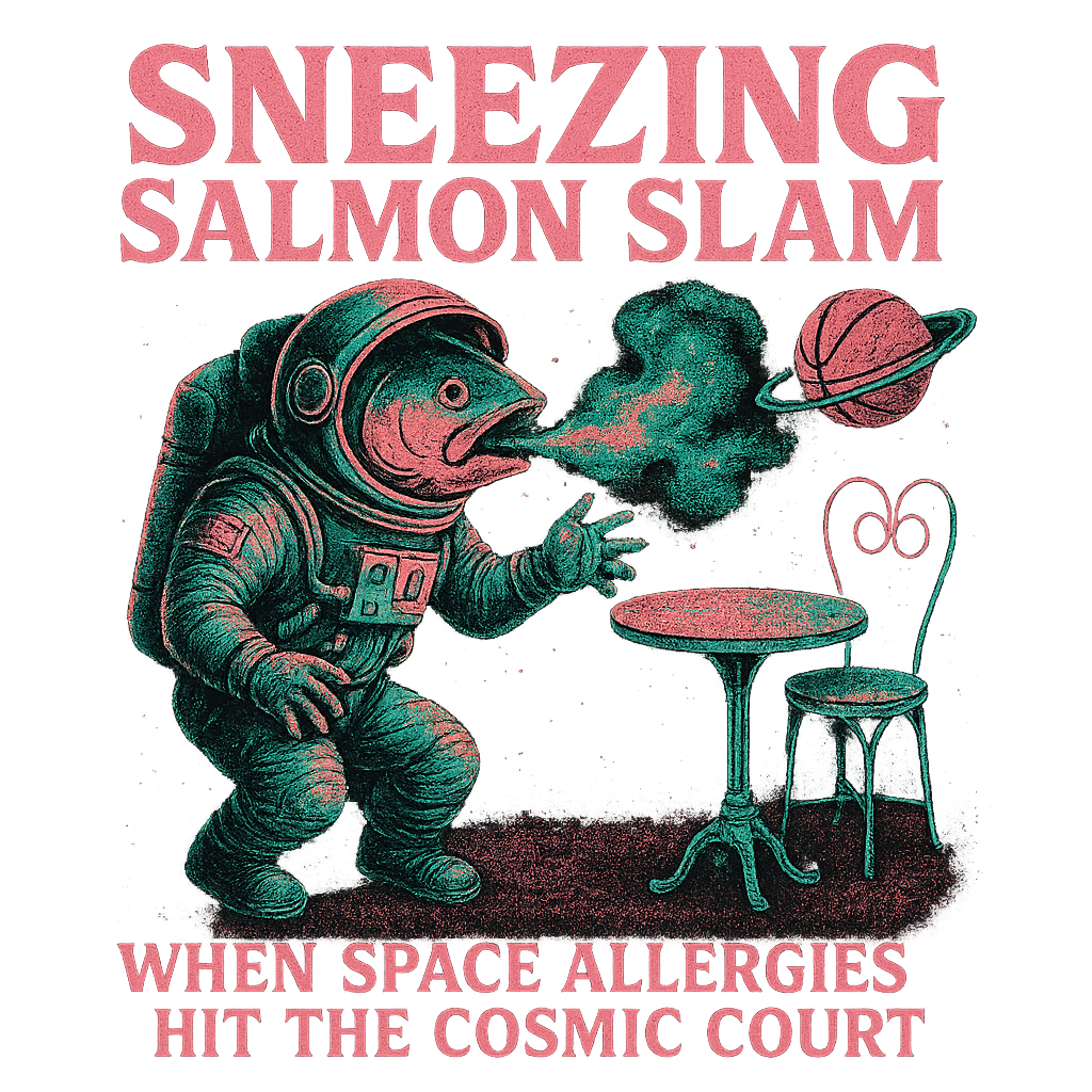Sneezing Salmon Slam design graphic