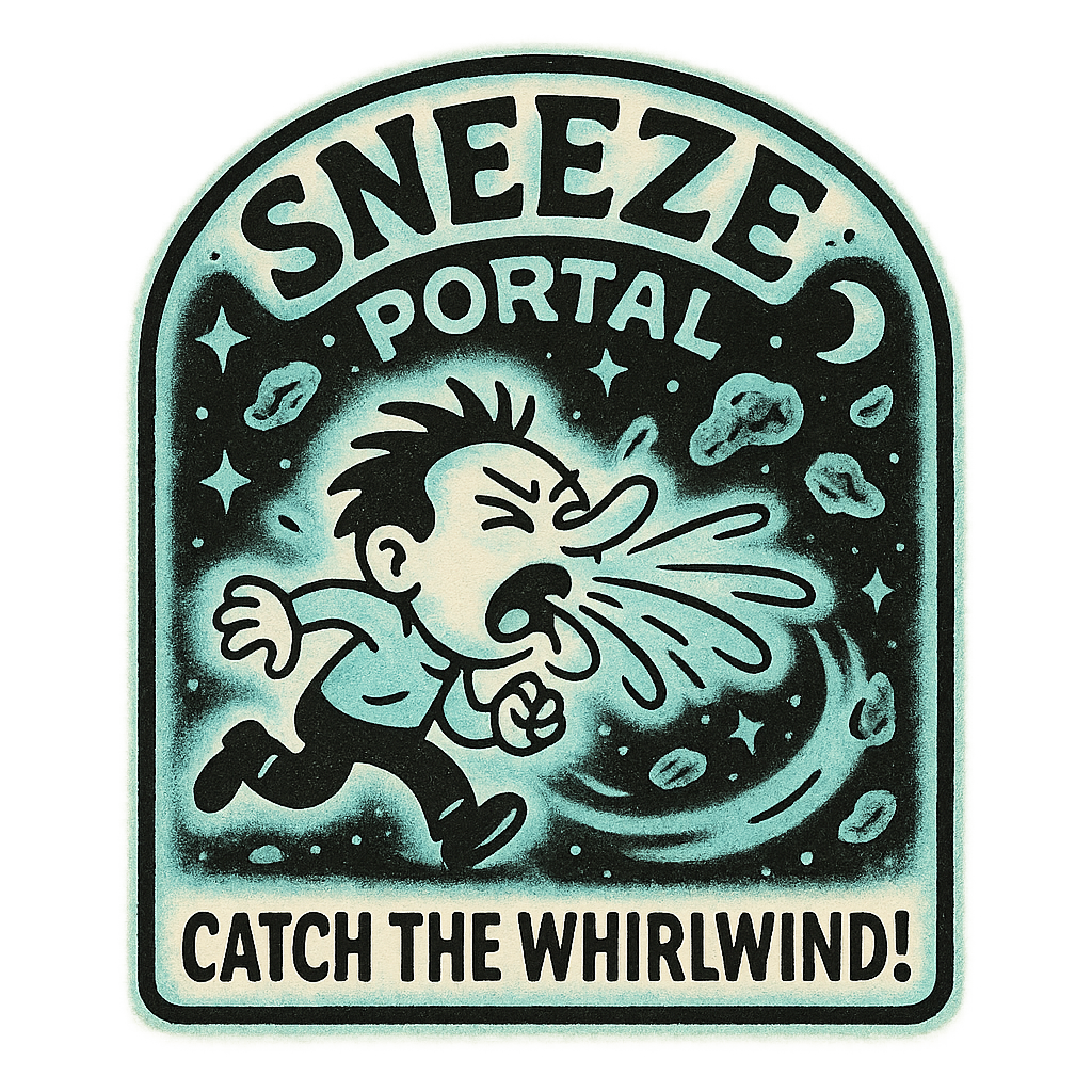 Sneeze Portal Badge design graphic