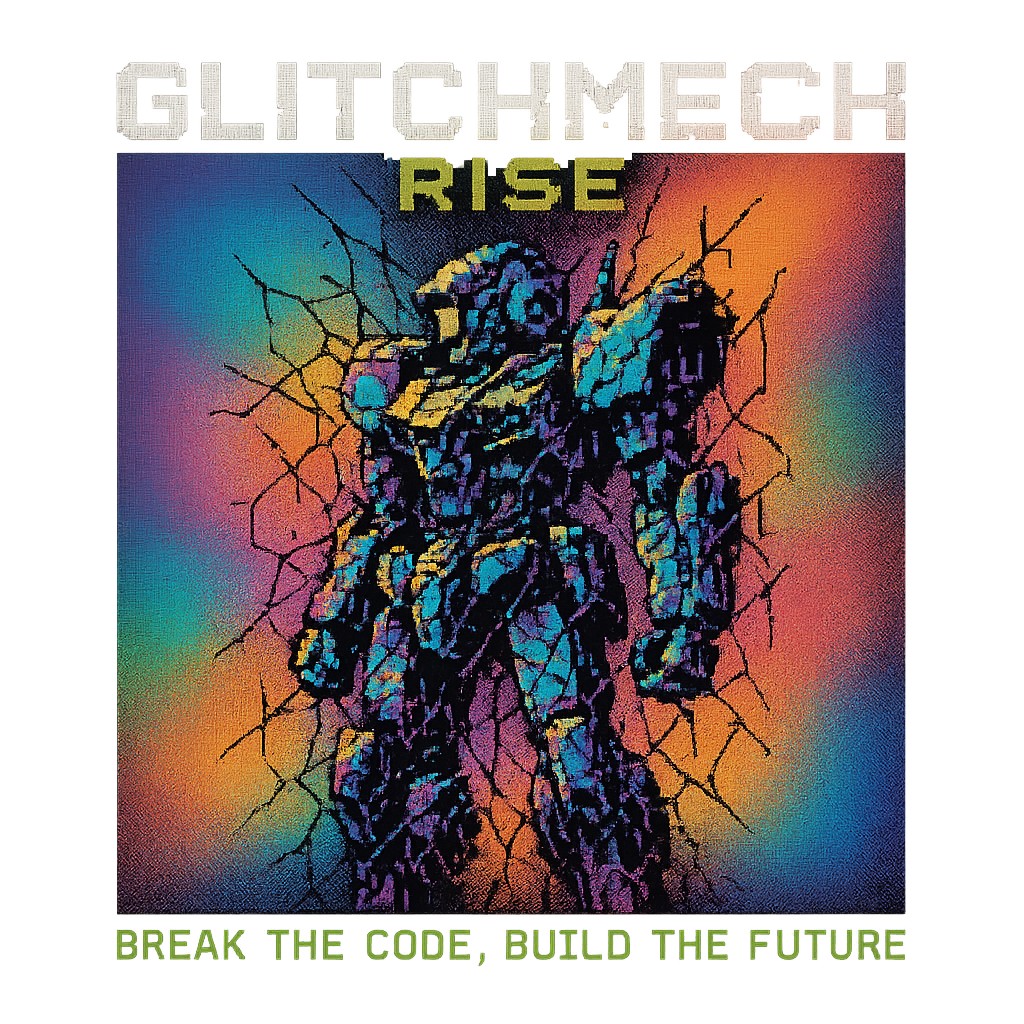 GlitchMech Rise design graphic