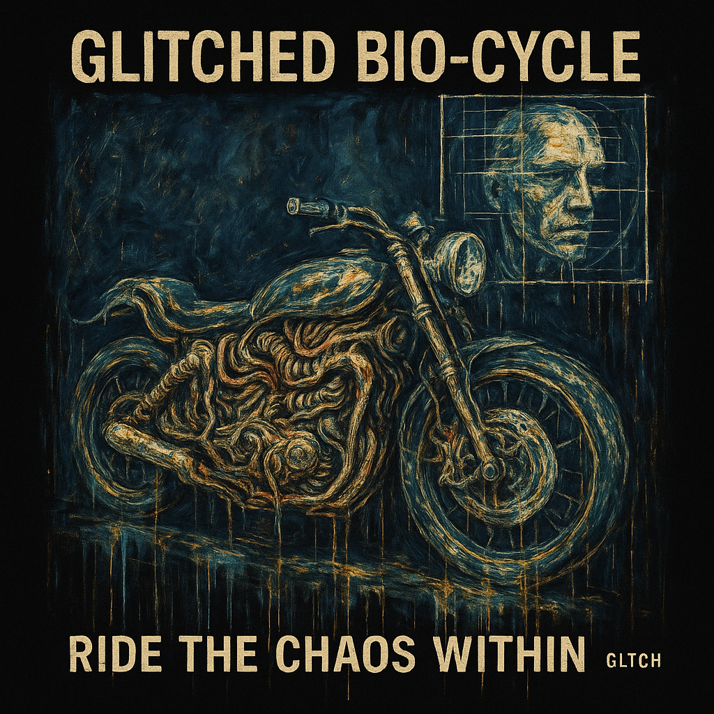 Glitched Bio-Cycle design graphic