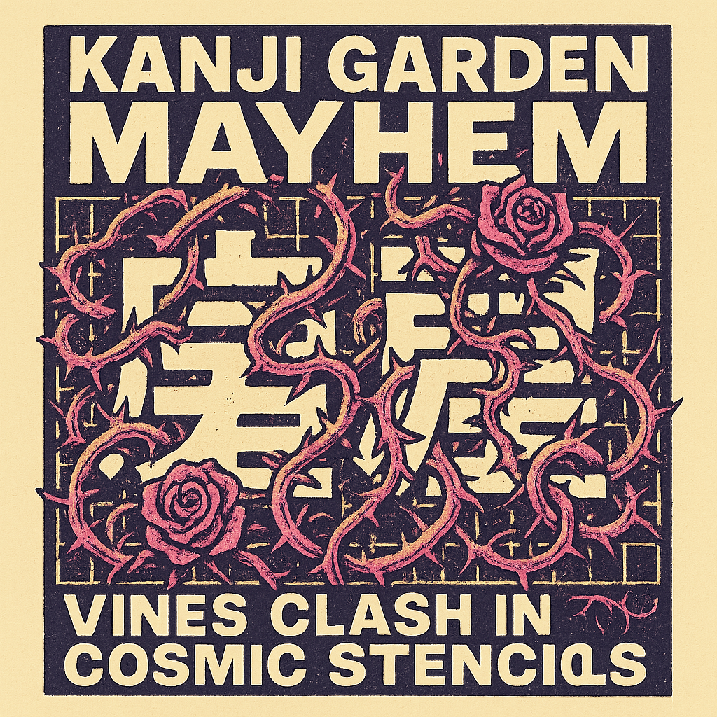 Kanji Garden Mayhem design graphic