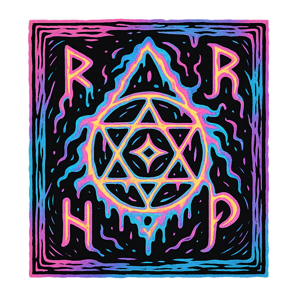 Neon Mystic Emblem design graphic