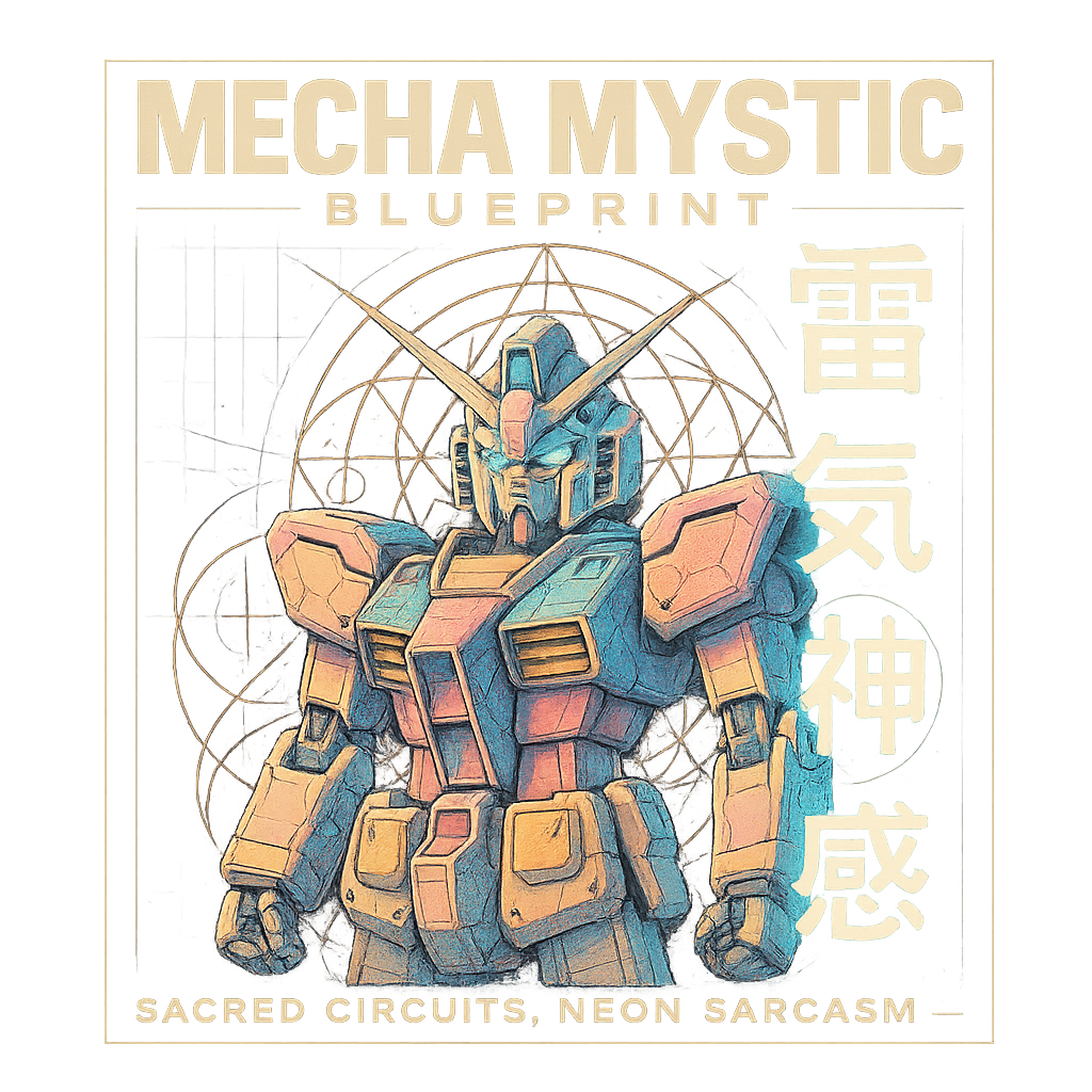 Mecha Mystic Blueprint design graphic