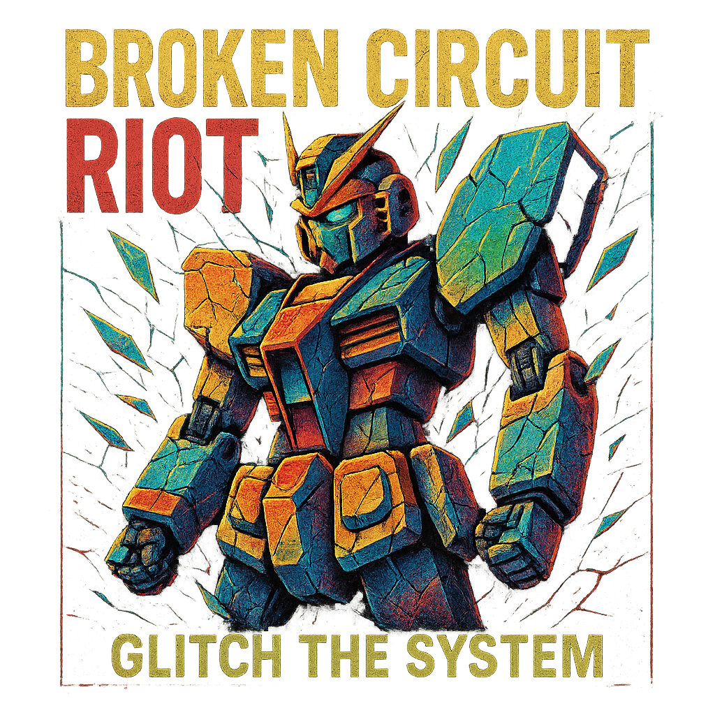 Broken Circuit Riot design graphic