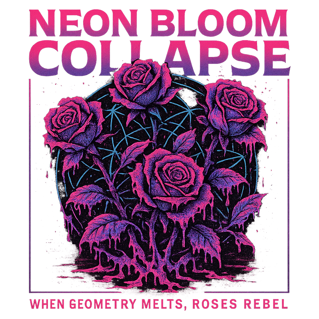 Neon Bloom Collapse design graphic