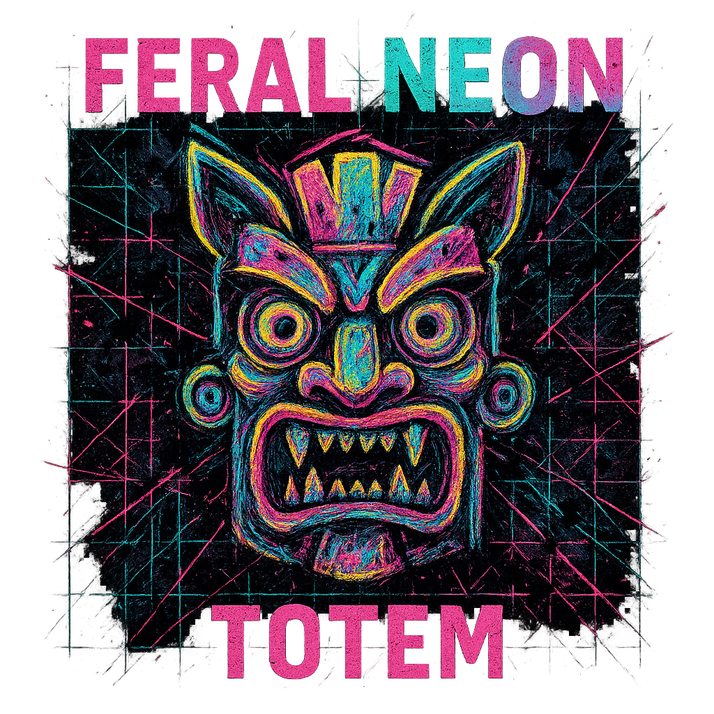 Feral Neon Totem design graphic