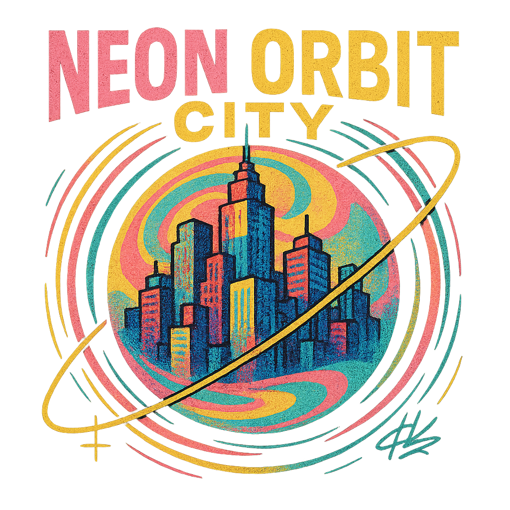 Neon Orbit City design graphic