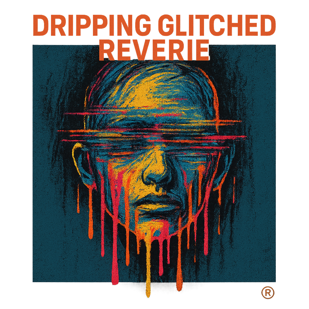 Dripping Glitched Reverie design graphic