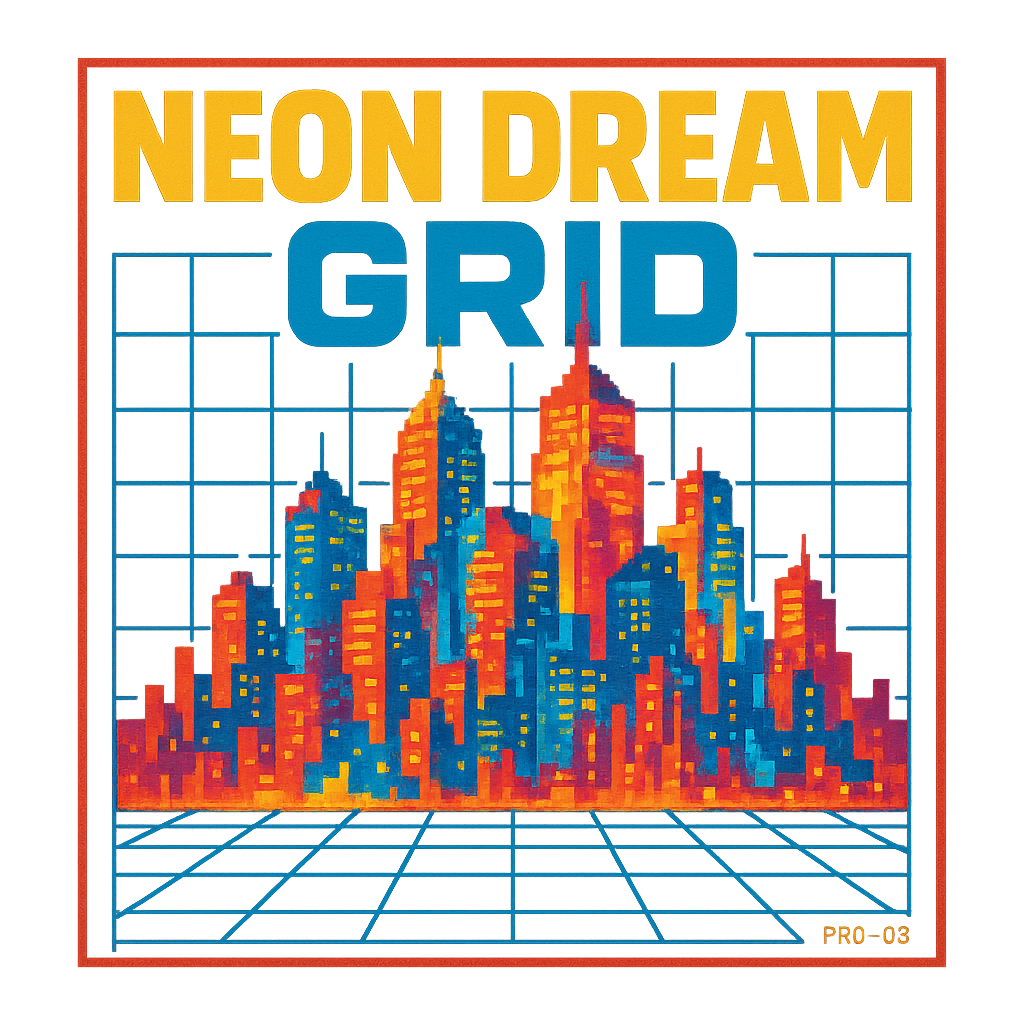 Neon Dream Grid design graphic