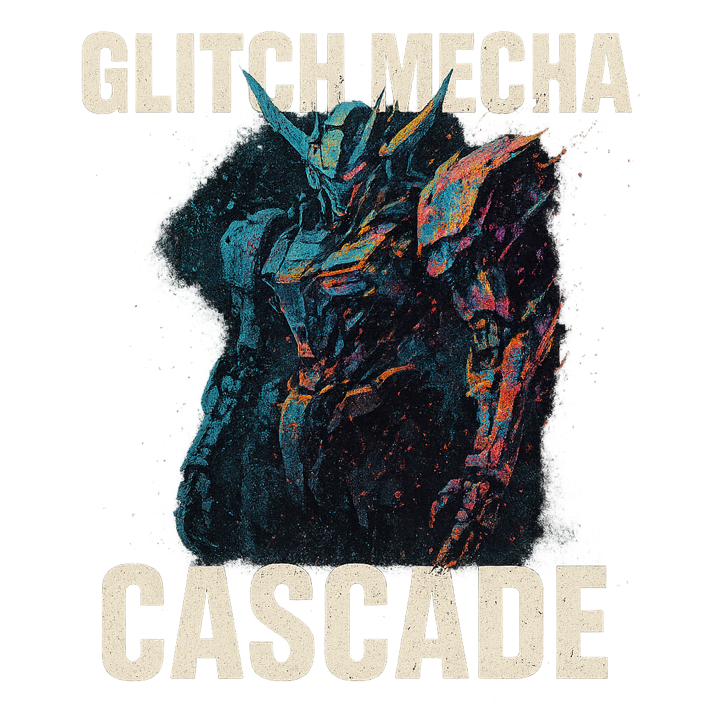 Glitch Mecha Cascade design graphic