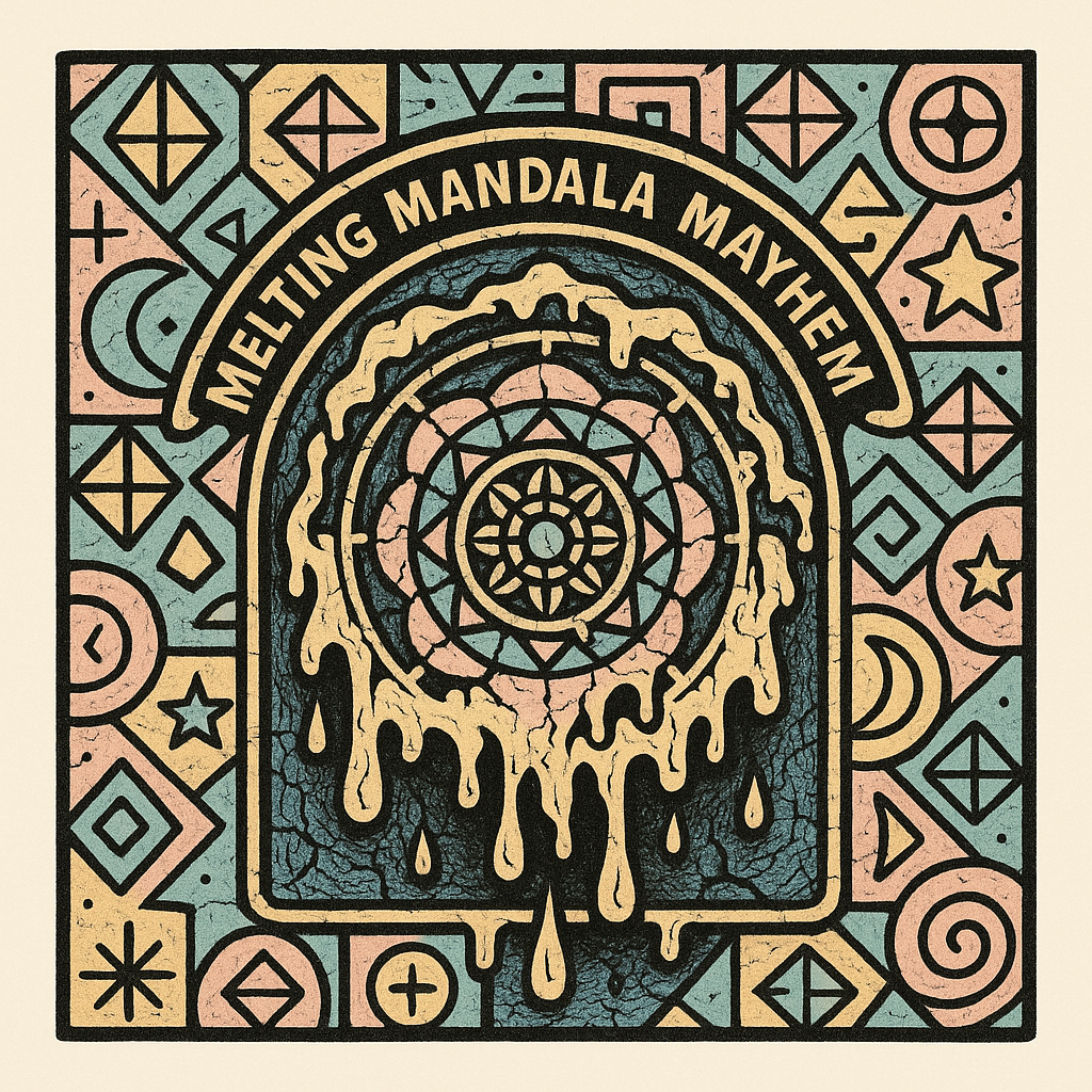 Melting Mandala Mayhem design graphic