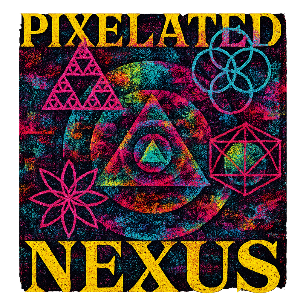 Pixelated Nexus design graphic