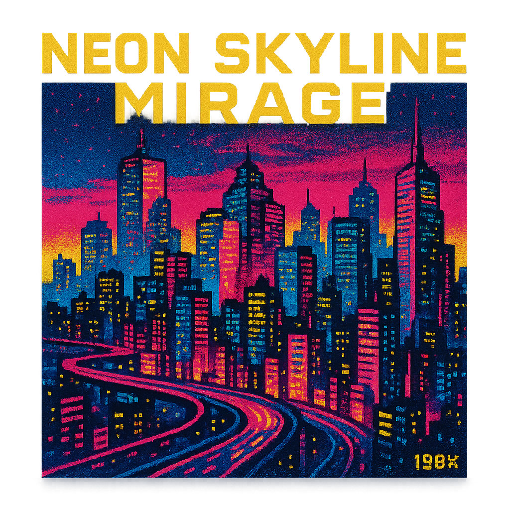 Neon Skyline Mirage design graphic