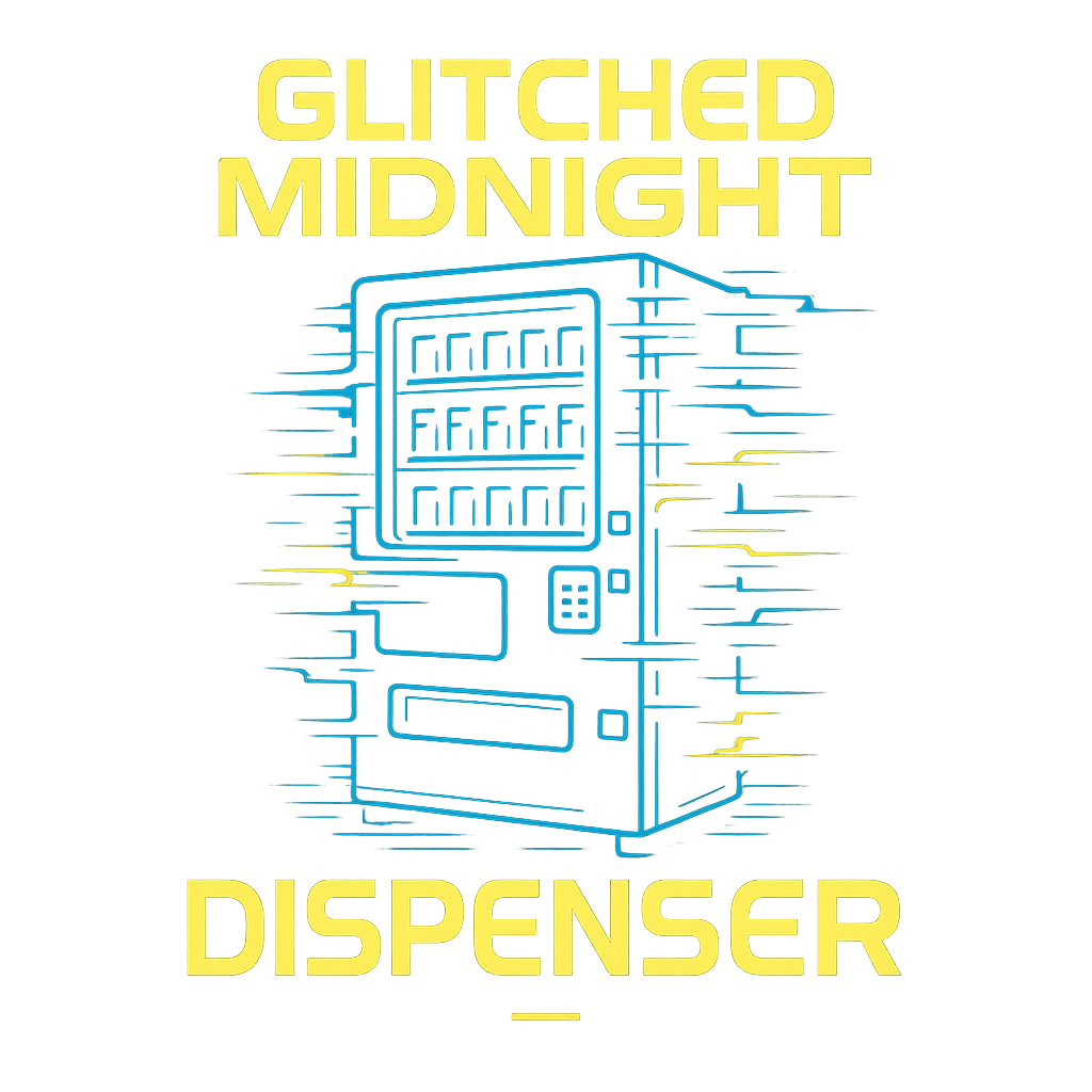 Glitched Midnight Dispenser design graphic