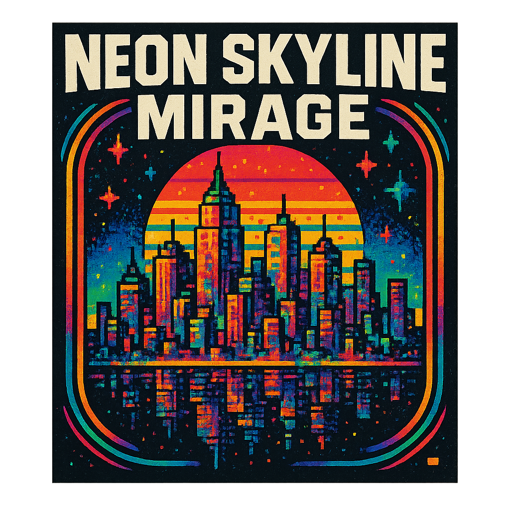 Neon Skyline Mirage design graphic