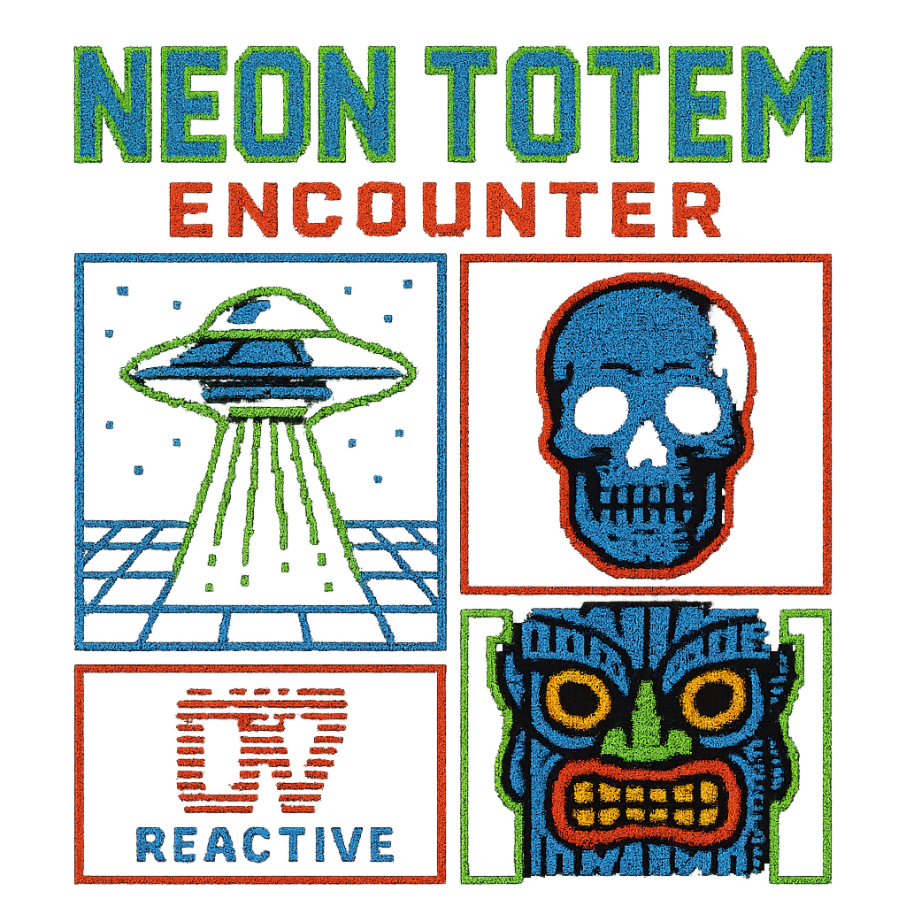 Neon Totem Encounter design graphic