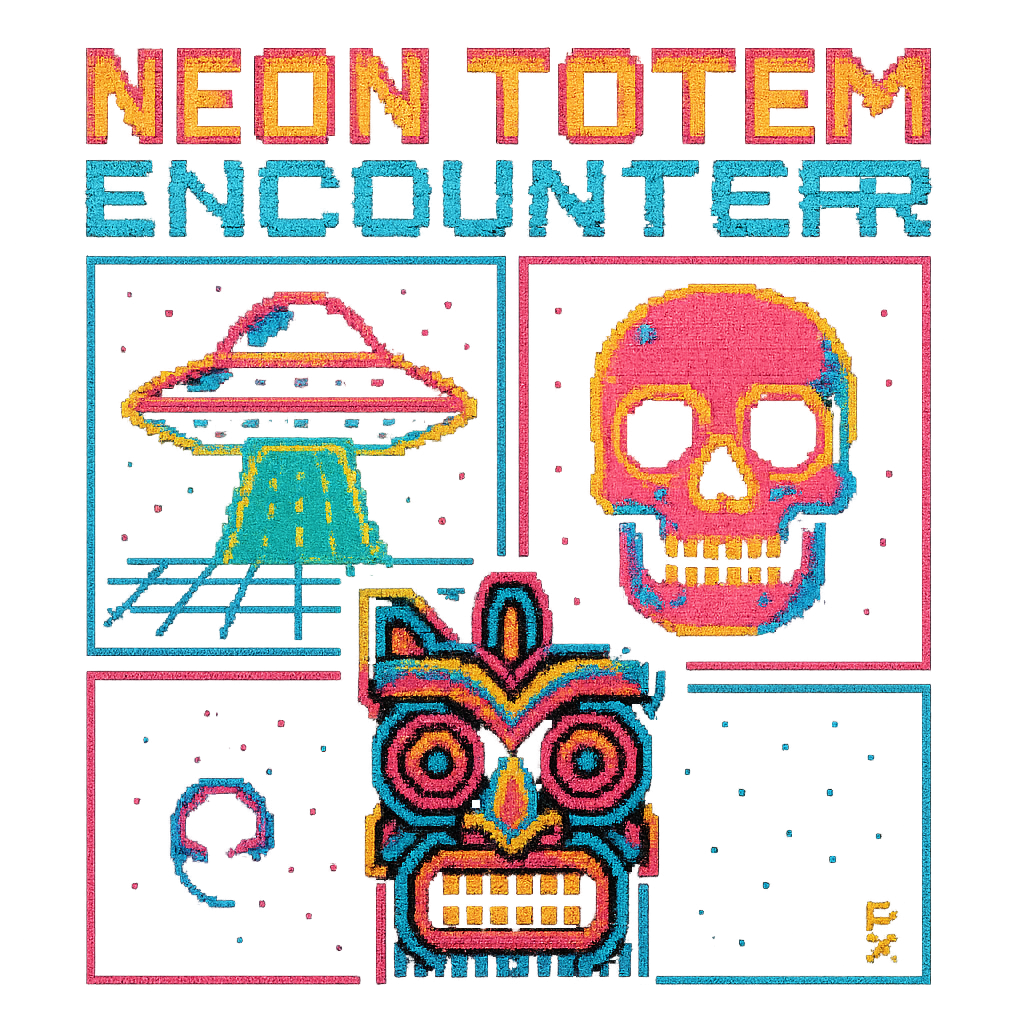 Neon Totem Encounter design graphic