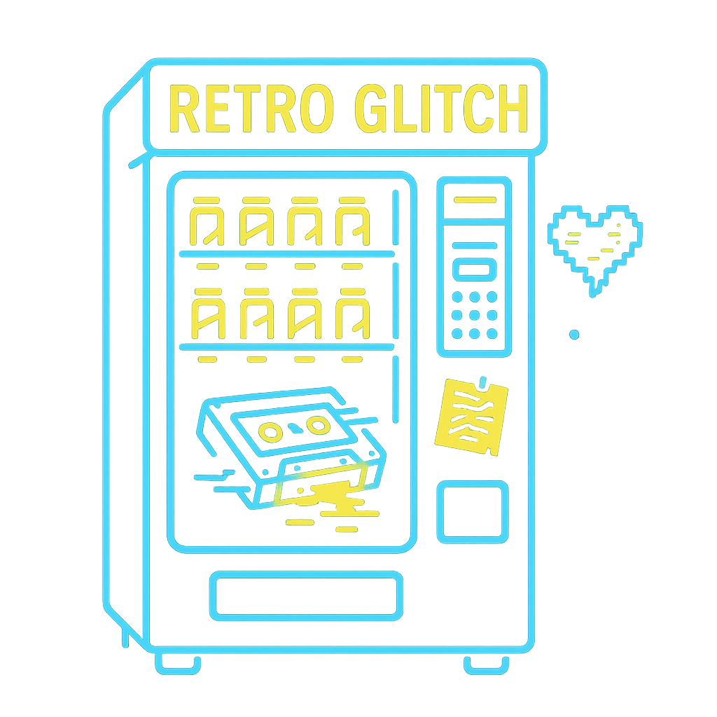 Retro Glitch Vending Machine design graphic
