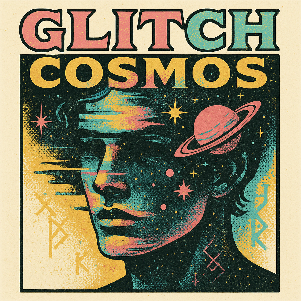 Glitch Cosmos design graphic