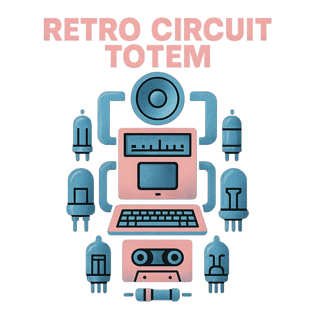 Retro Circuit Totem design graphic