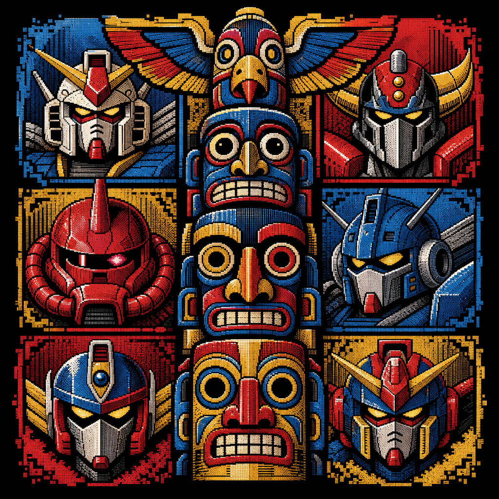 Gridlocked Guardians design graphic