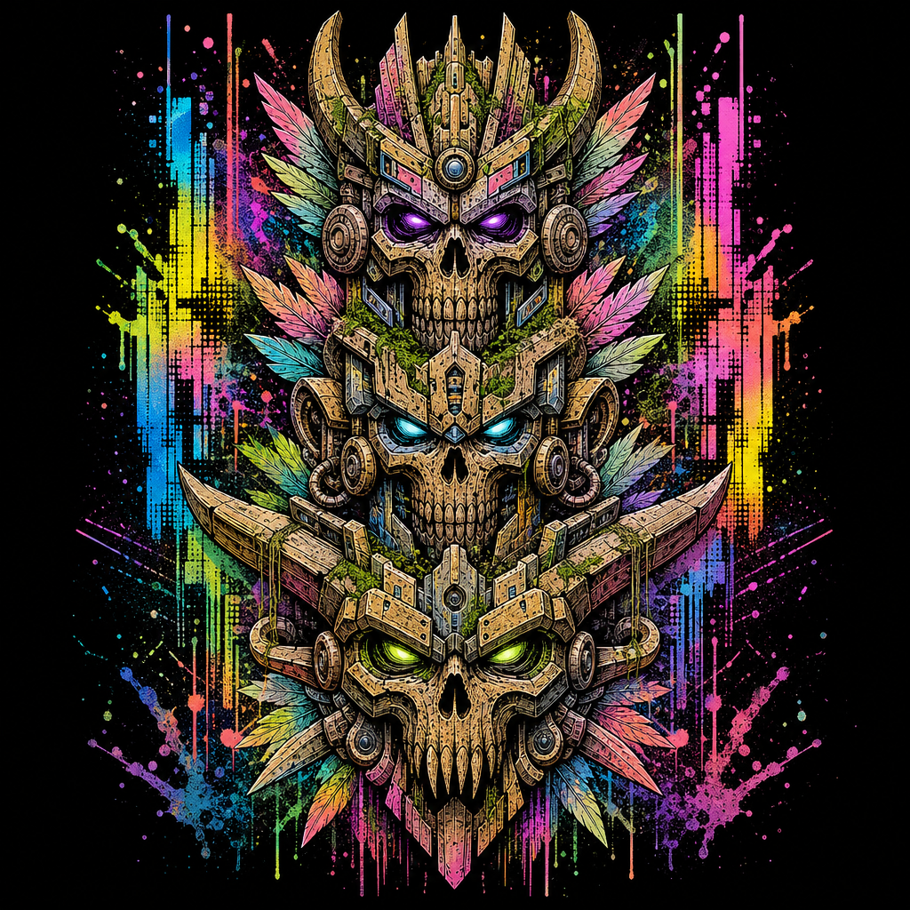 Mecha Totem design graphic
