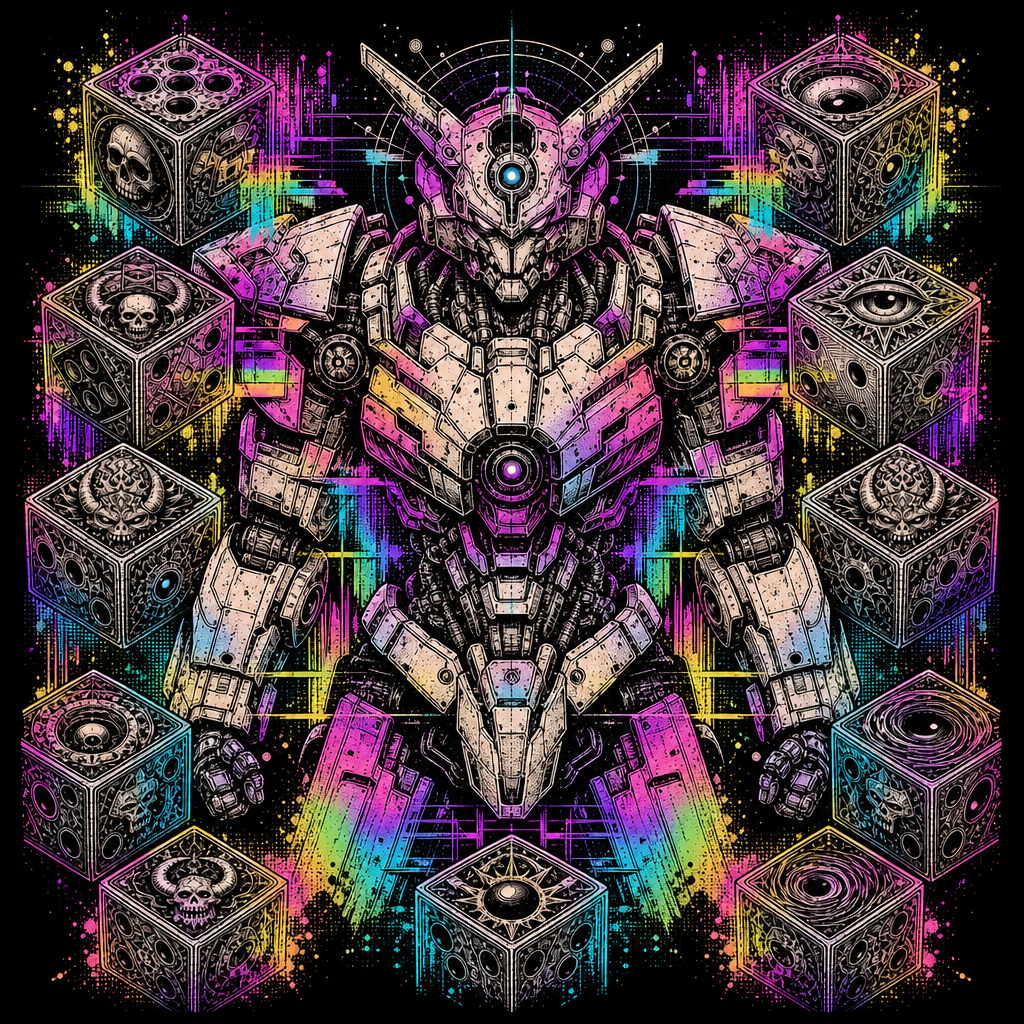 Glitch Mecha Nexus design graphic