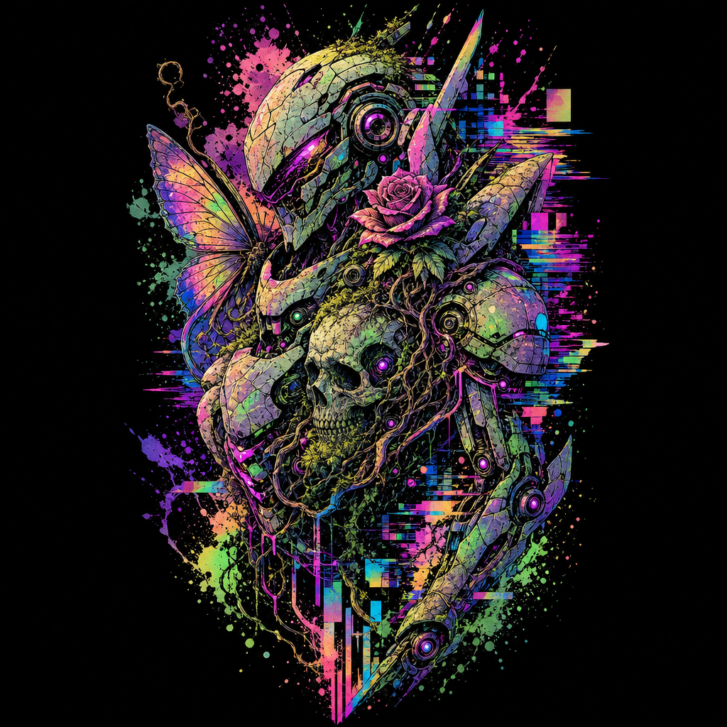 Chromatic Mecha Reverie design graphic